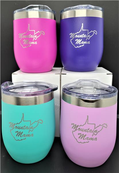 West Virginia Mountain Mama Stainless Steel Wine Cooler Cup