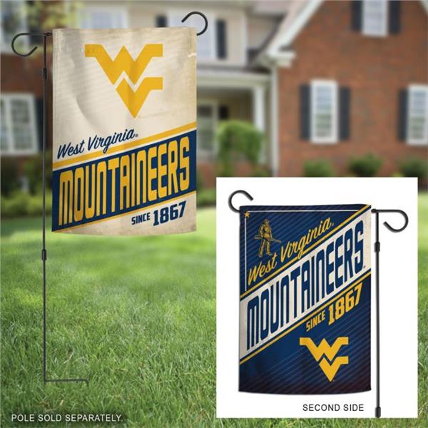 WVU Retro Garden Flag