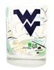 WVU Campus Map Rocks Glass