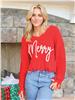 Simply Southern V-Neck Merry Sweater