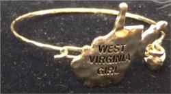 West Virginia Girl Bangle Bracelet